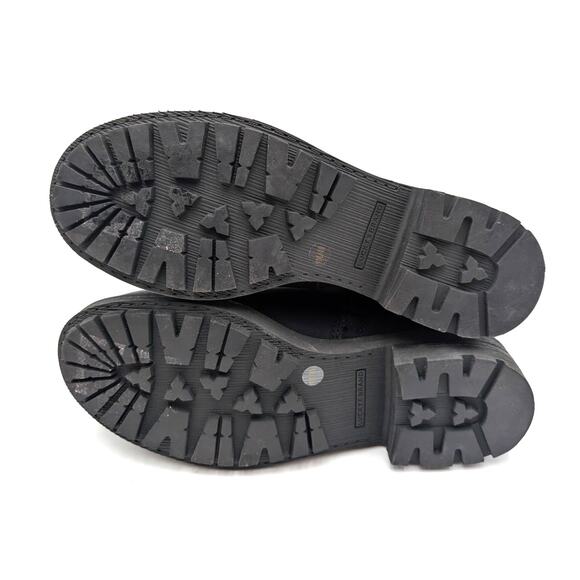 Lucky Brand Candre Double Buckle Lug Sole Boots Women's Black Size US9M EU40 - Picture 8 of 16